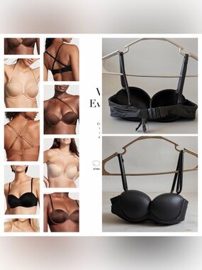 Victoria’s Secret Very Sexy Push Up Strapless Multiway Bra Black Size 32B